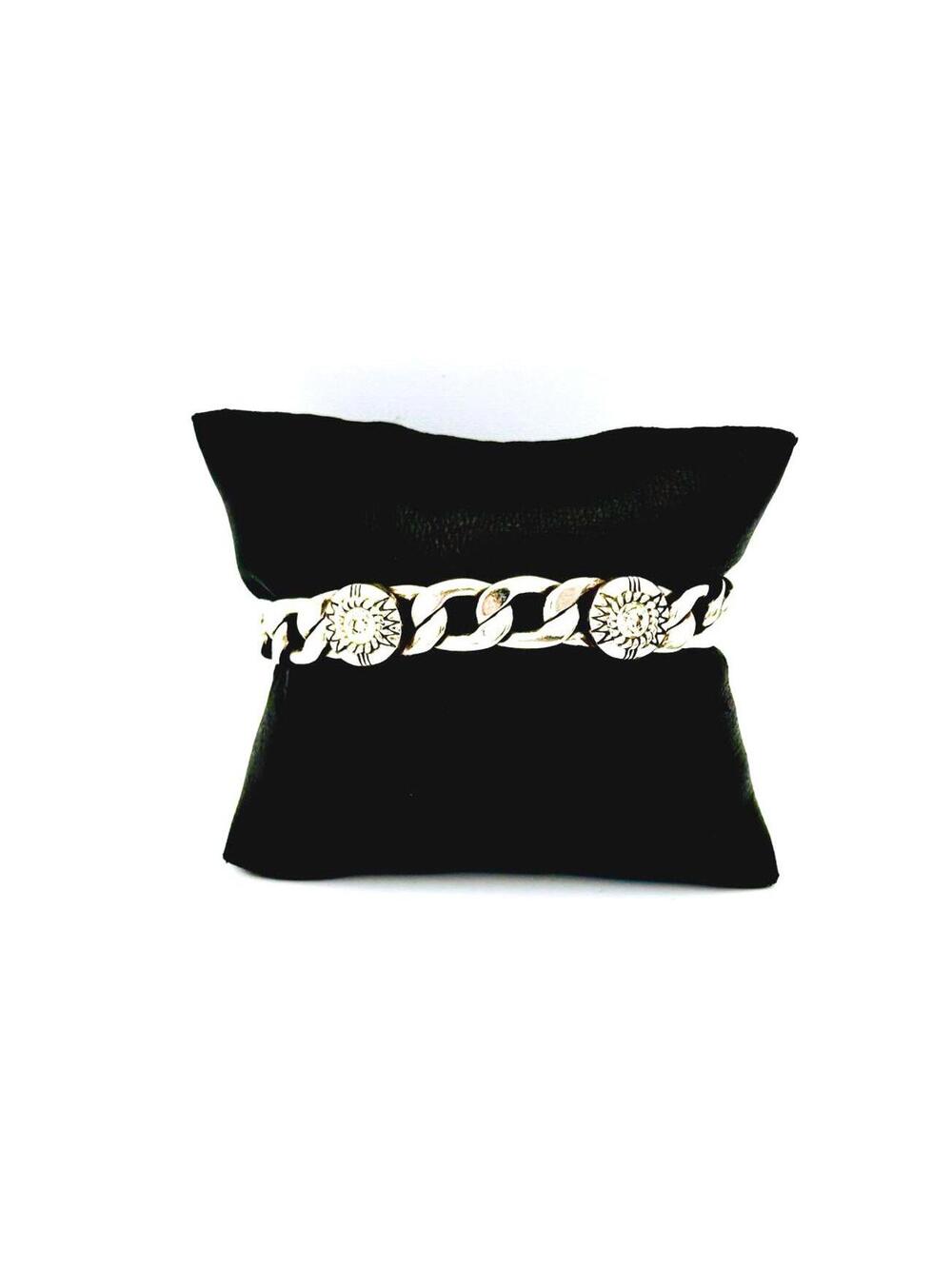 Retired Brighton Fortino flat Cuban style chain w/ Swarovski crystals bracelet